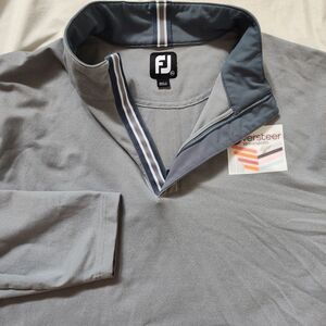 FootJoy Men Size XXL‎ Quarter Zip Gray Long Sleeve Oversteer Motorsports Sweater